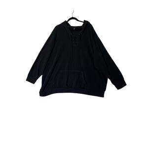 Torrid size 5 hoodie, black lace up long sleeve kangaroo pocket casual lounge